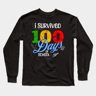 I Survived 100 Days of School Long Sleeve T-Shirt